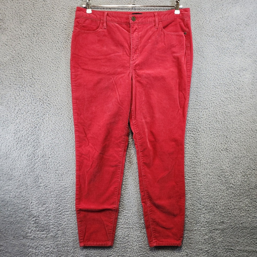 Talbots Corduroy Jeggings Womens Size 14 (Fits 36x28) Red Casual‎ Streetwear